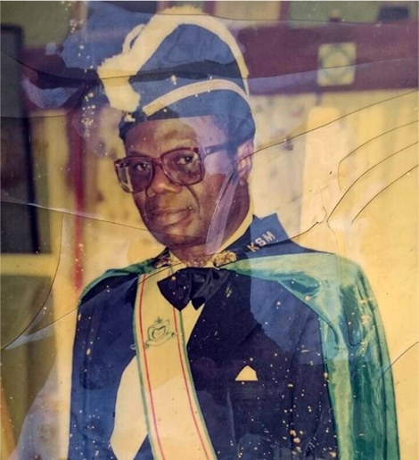 Ide D.C. Odenigbo in ceremonial Knight of St. Mulumba (KSM) regalia